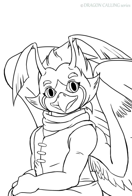 Line Art Dragon Calling Maikor