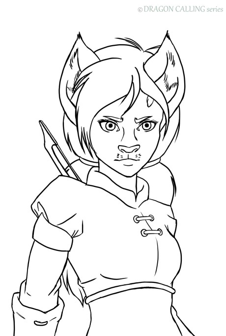 Line Art Dragon Calling Shifra