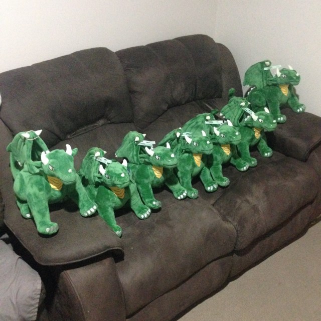 All these dragons in a row square