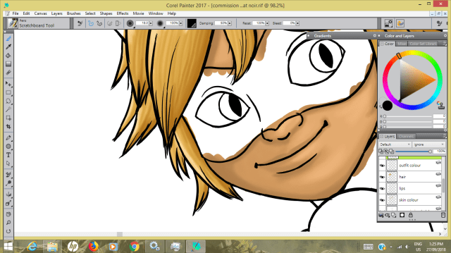 commission cat noir and ladybug sneak peek