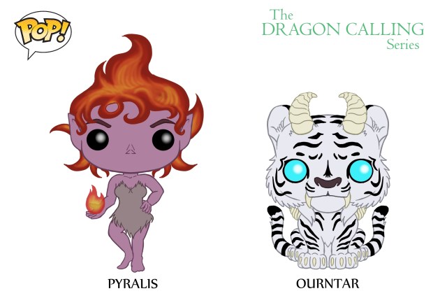 DC Pop Vinyl Concept Art Pyralis and Ourntar